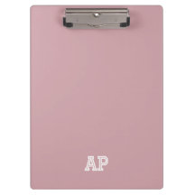 Eenvoudig Modern Preppy Monogram Beginletters Roze
