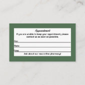 Eenvoudig, modern, QR-Code Veterinair Ziekenhuis Visitekaartje (Achterkant)