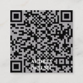 Eenvoudig modern Quar Code Square Visitekaartje (Voorkant)