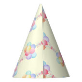 Eenvoudig Modern Rainbow Balloon verjaardagsfeestj Feesthoedjes (Achterkant)