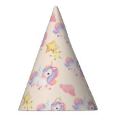 Eenvoudig Modern Rainbow eenhoorn verjaardagsfeest Feesthoedjes (Rechts)