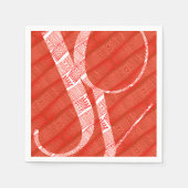 Eenvoudig modern Red Pattern kerst Joy Servet (Voorkant)