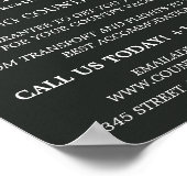 Eenvoudig & modern reisbureau Adverteren Poster (Hoek)