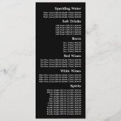 Eenvoudig & Modern, Restaurant Slimline Menu (Achterkant)