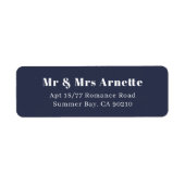 Eenvoudig modern retouradres etiket (Voorkant)