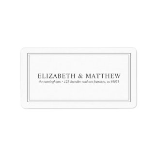 Eenvoudig modern retouradres etiket