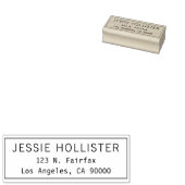 Eenvoudig modern retouradres 	rubberstempel (Gestempeld)