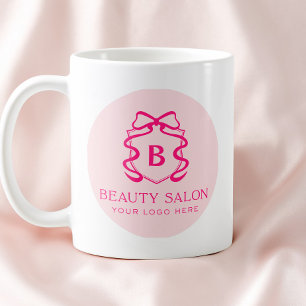 Eenvoudig Modern Ronde Bedrijfslogo Salon Bedrijf Koffiemok