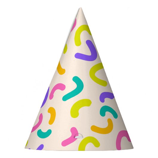 Eenvoudig Modern rood groen Sprinkle verjaardagsfe Feesthoedjes (Links)