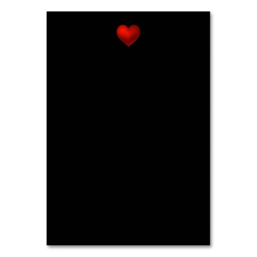 Eenvoudig modern rood hart zwart huwelijk kaart (Achterkant)