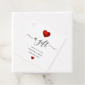 Eenvoudig modern Rood Heart Weddenschap voor Label (In situ)