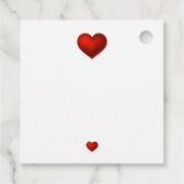 Eenvoudig modern Rood Heart Weddenschap voor Label (Achterkant)