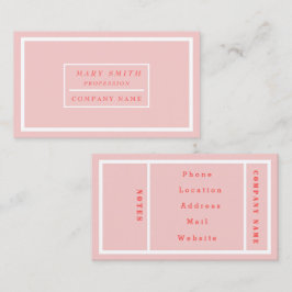 Eenvoudig modern Roos kwarts Visitekaartje