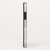 Eenvoudig modern Roze grijze strip Monogram Case-Mate iPhone Case (Achterkant/rechts)
