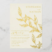 Eenvoudig, modern, rozenbruin folie uitnodiging (Voorkant)