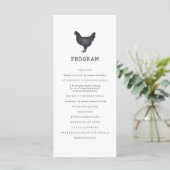 Eenvoudig modern Rustic Country Farmhouse Weddensc Programma (Staand voorkant)