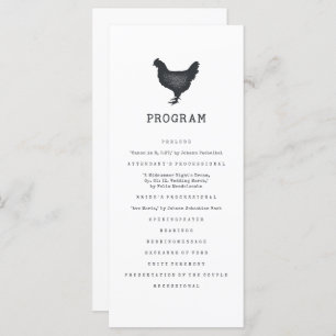 Eenvoudig modern Rustic Country Farmhouse Weddensc Programma