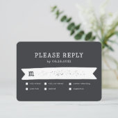 Eenvoudig modern Rustic Country Farmhouse Weddensc RSVP Kaartje (Staand voorkant)