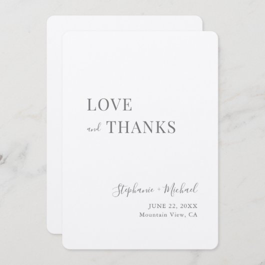 Eenvoudig modern Rustic Love and Bedankt Kraft Wed