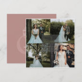 Eenvoudig modern Rustic Pink Ampersand Photo Wedde Save The Date (Voorkant / Achterkant)