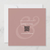 Eenvoudig modern Rustic Pink Ampersand Photo Wedde Save The Date (Achterkant)