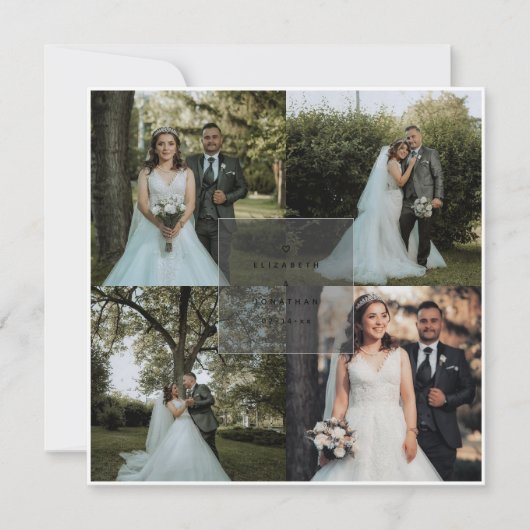 Eenvoudig modern Rustic Pink Ampersand Photo Wedde Save The Date (Voorkant)