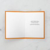 Eenvoudig modern Santa Graphic Sinaasappel Kerst Feestdagen Kaart (Binnen)