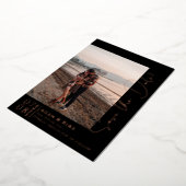 Eenvoudig Modern 'Save the Date' Script Folie Uitnodiging (Gedraaid)