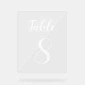 Eenvoudig modern Schattige tabelnummer Acryl Bord (Voorkant)