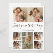 Eenvoudig Modern Script 7 Foto | Gelukkige Moederd (Voorkant / Achterkant)