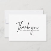 Eenvoudig modern script Bedankt voor je bruiloft f (Voorkant)