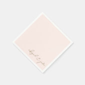 Eenvoudig Modern Script Blush bruiloft servetten (Hoek)