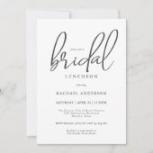 Eenvoudig Modern Script Bridal Luncheon Kaart (Voorkant)