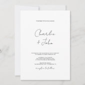 Eenvoudig modern script bruiloft kaart (Voorkant)