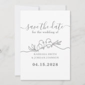 Eenvoudig modern script bruiloft save the date (Voorkant)