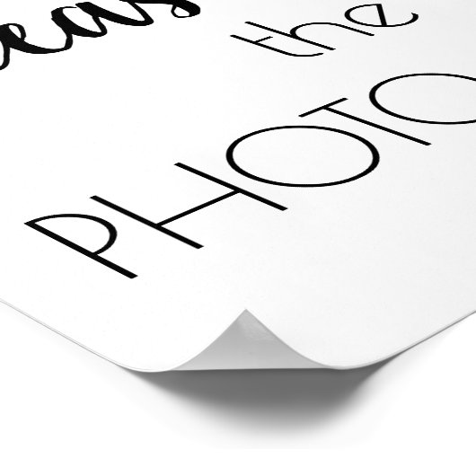 Eenvoudig modern script | Classic Photo Lijst Sign Poster (Hoek)