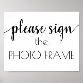 Eenvoudig modern script | Classic Photo Lijst Sign Poster (Voorkant)