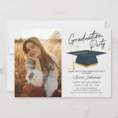 Eenvoudig Modern Script College Photo Afstuderen Kaart (Voorkant)