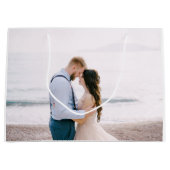 Eenvoudig modern Script Heart Weddenschap Bedankt Groot Cadeauzakje (Voorkant)