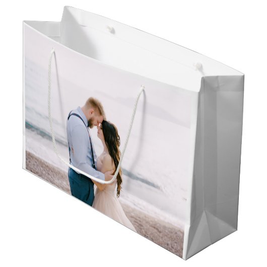 Eenvoudig modern Script Heart Weddenschap Bedankt Groot Cadeauzakje (Voorkant Gekanteld)