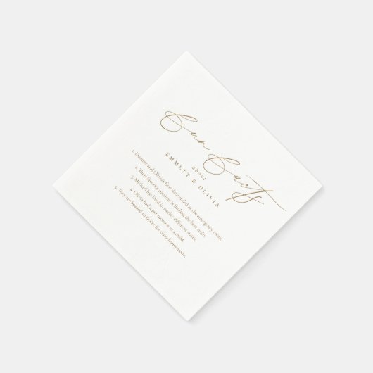 Eenvoudig Modern Script Kalligrafie Leuke Feiten B Servet (Hoek)