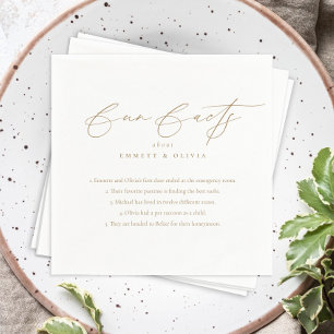 Eenvoudig Modern Script Kalligrafie Leuke Feiten B Servet