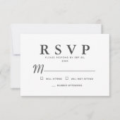 Eenvoudig modern script Memorial Reply RSVP Kaartje (Voorkant)