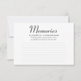Eenvoudig modern script Memorial Reply RSVP Kaartje