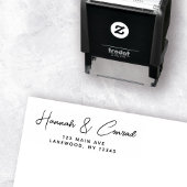 Eenvoudig modern script minimalistisch huwelijk  zelfinktende stempel