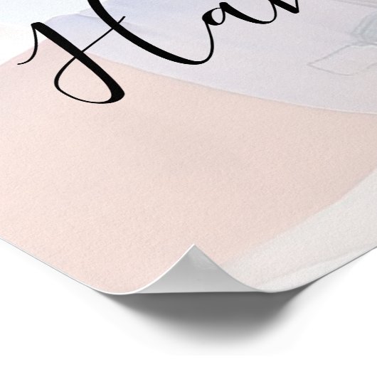 Eenvoudig modern Script Photo Couples Shower Welko Poster (Hoek)