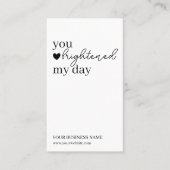 Eenvoudig modern script QR-code, dank u Visitekaartje (Voorkant)