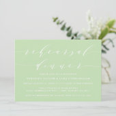 EENVOUDIG MODERN SCRIPT | REPETITIE DINER UITNODIG KAART (Staand voorkant)