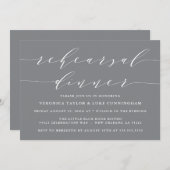 EENVOUDIG MODERN SCRIPT | REPETITIE DINER UITNODIG KAART (Voorkant / Achterkant)