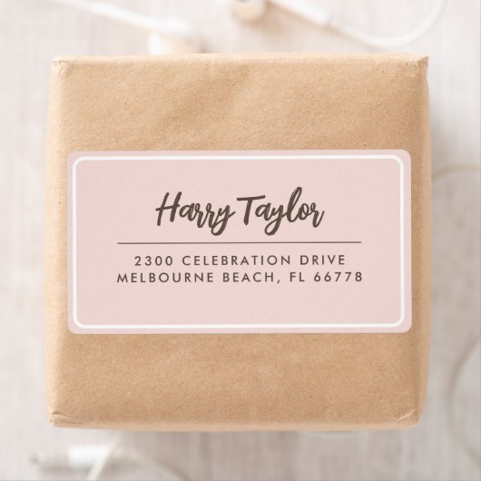 Eenvoudig modern script retouradres etiket (Insitu)